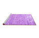 Sideview of Machine Washable Persian Purple Traditional Area Rugs, wshtr4149pur