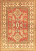 Geometric Brown Traditional Rug, tr414brn