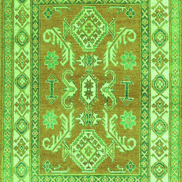 Geometric Green Traditional Rug, tr414grn