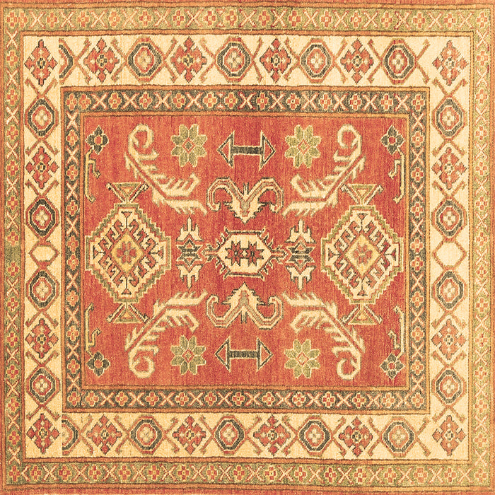 Square Machine Washable Geometric Brown Traditional Rug, wshtr414brn