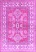 Machine Washable Geometric Purple Traditional Area Rugs, wshtr414pur