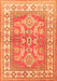 Geometric Orange Traditional Rug, tr414org