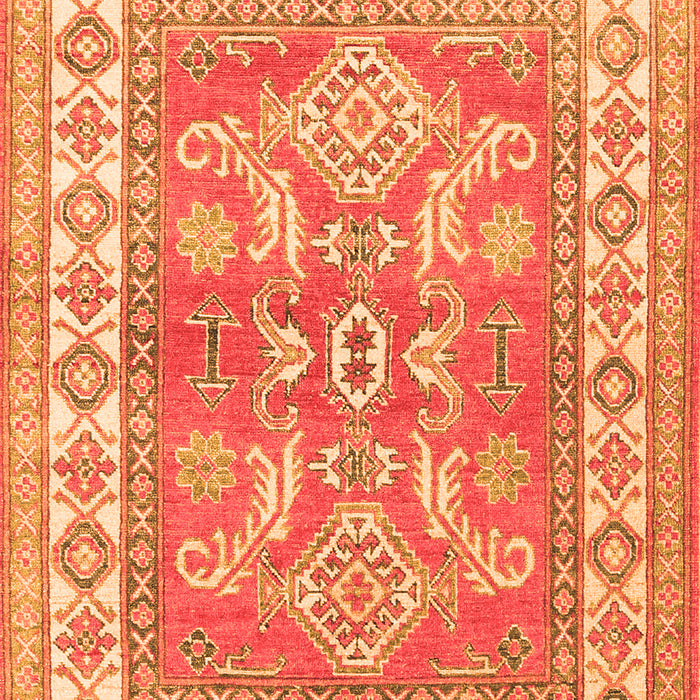 Geometric Orange Traditional Rug, tr414org