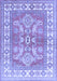 Machine Washable Geometric Blue Traditional Rug, wshtr414blu