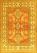 Geometric Yellow Traditional Rug, tr414yw