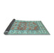 Sideview of Geometric Light Blue Traditional Rug, tr414lblu