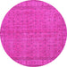 Round Persian Pink Bohemian Rug, tr4150pnk