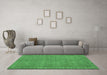 Machine Washable Persian Emerald Green Bohemian Area Rugs in a Living Room,, wshtr4150emgrn