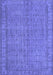 Machine Washable Persian Blue Bohemian Rug, wshtr4150blu