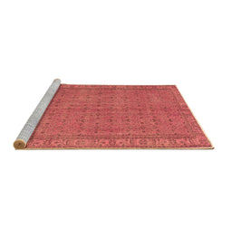 Sideview of Machine Washable Persian Brown Bohemian Rug, wshtr4150brn