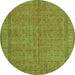 Machine Washable Persian Green Bohemian Area Rugs, wshtr4150grn