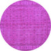 Round Persian Purple Bohemian Rug, tr4150pur