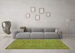 Machine Washable Persian Green Bohemian Area Rugs in a Living Room,, wshtr4150grn