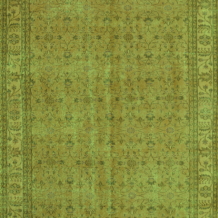 Serging Thickness of Machine Washable Persian Green Bohemian Area Rugs, wshtr4150grn