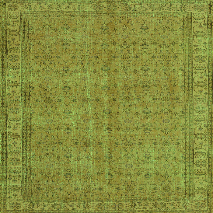 Round Machine Washable Persian Green Bohemian Area Rugs, wshtr4150grn