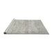 Sideview of Machine Washable Traditional Dark Gray Rug, wshtr4151