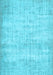 Machine Washable Persian Light Blue Traditional Rug, wshtr4151lblu