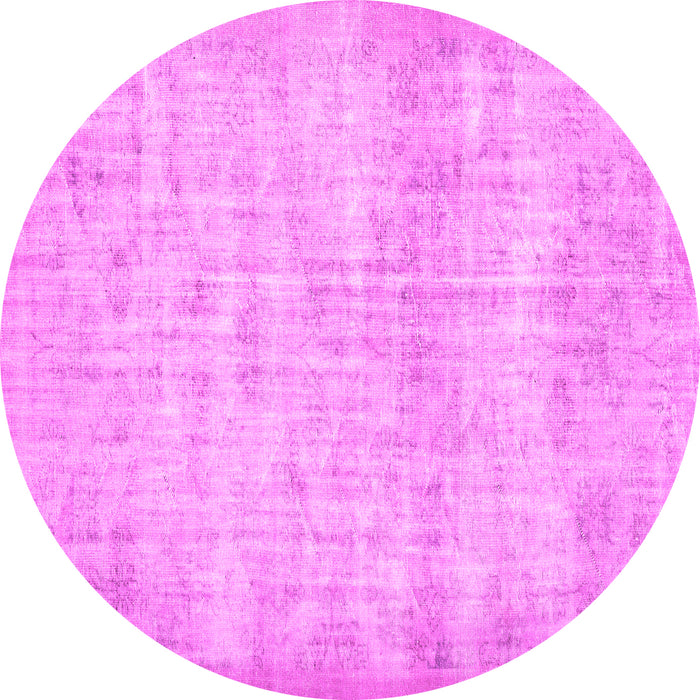 Round Persian Pink Traditional Rug, tr4151pnk