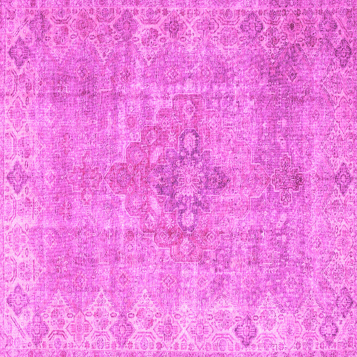Square Machine Washable Persian Pink Traditional Rug, wshtr4152pnk