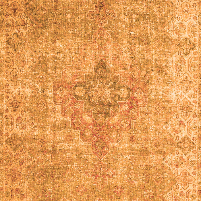Serging Thickness of Machine Washable Persian Orange Traditional Area Rugs, wshtr4152org