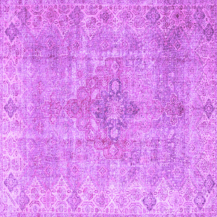 Square Machine Washable Persian Purple Traditional Area Rugs, wshtr4152pur