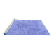 Sideview of Machine Washable Persian Blue Traditional Rug, wshtr4152blu