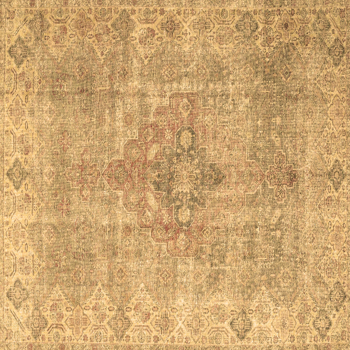 Square Machine Washable Persian Brown Traditional Rug, wshtr4152brn