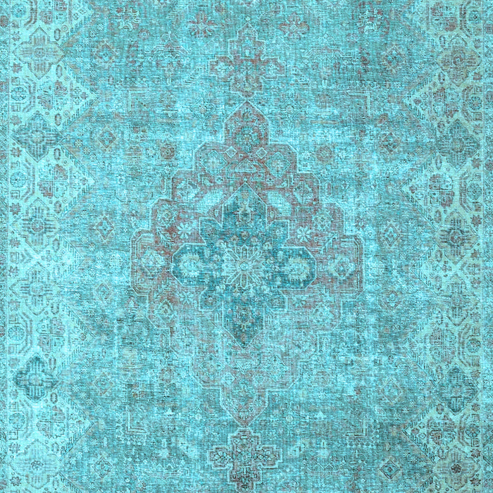 Machine Washable Persian Light Blue Traditional Rug, wshtr4152lblu