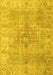 Machine Washable Persian Yellow Traditional Rug, wshtr4152yw