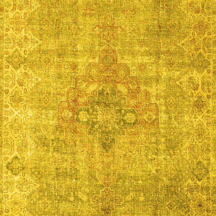 Machine Washable Persian Yellow Traditional Rug, wshtr4152yw