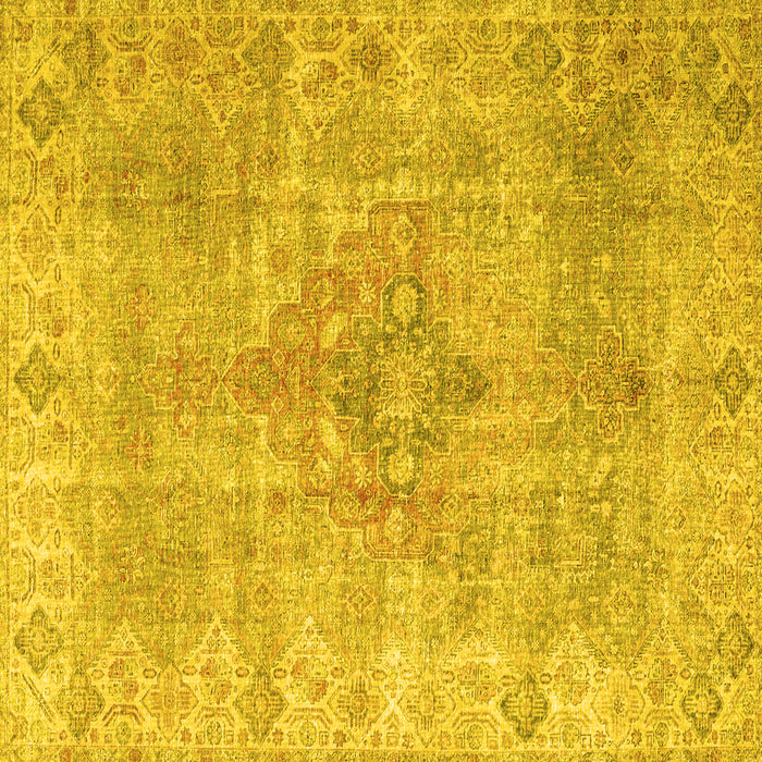 Square Persian Yellow Traditional Rug, tr4152yw