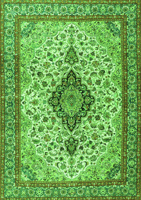 Medallion Green Traditional Rug, tr4153grn