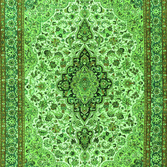 Medallion Green Traditional Rug, tr4153grn