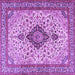 Square Medallion Purple Traditional Rug, tr4153pur