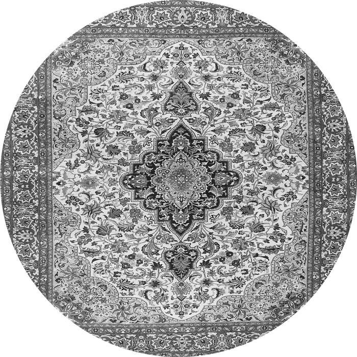 Square Medallion Gray Traditional Rug, tr4153gry