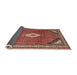 Sideview of Traditional Orange Salmon Pink Medallion Rug, tr4154