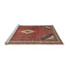 Sideview of Machine Washable Traditional Orange Salmon Pink Rug, wshtr4154