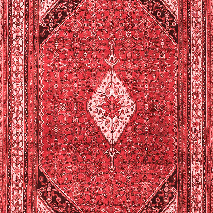 Machine Washable Medallion Red Traditional Rug, wshtr4154red