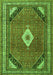 Medallion Green Traditional Rug, tr4154grn