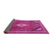 Sideview of Medallion Pink Traditional Rug, tr4154pnk