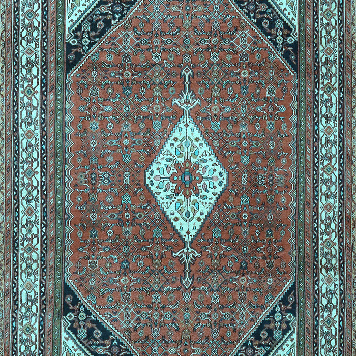 Medallion Light Blue Traditional Rug, tr4154lblu