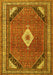 Medallion Yellow Traditional Rug, tr4154yw