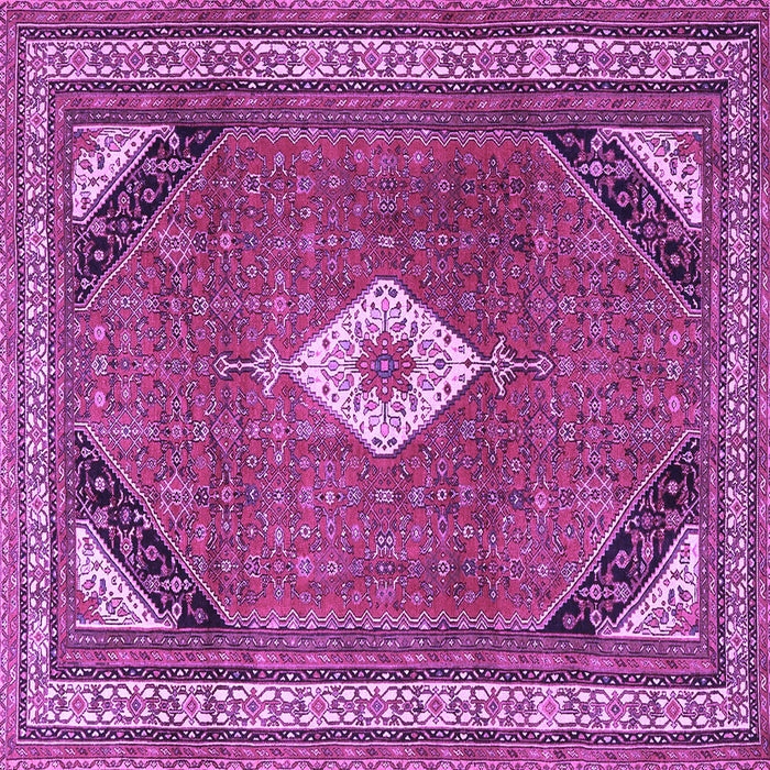 Square Medallion Purple Traditional Rug, tr4154pur