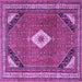 Square Medallion Purple Traditional Rug, tr4154pur