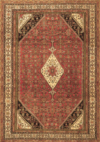 Medallion Brown Traditional Rug, tr4154brn