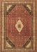 Medallion Brown Traditional Rug, tr4154brn