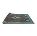 Sideview of Medallion Light Blue Traditional Rug, tr4154lblu