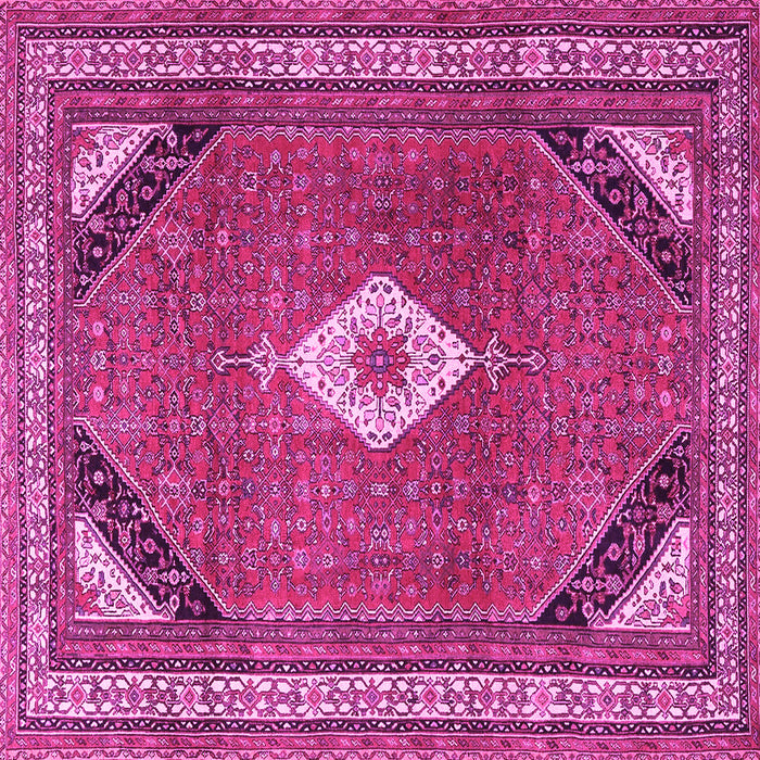 Square Medallion Pink Traditional Rug, tr4154pnk