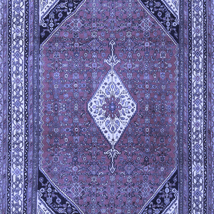 Machine Washable Medallion Blue Traditional Rug, wshtr4154blu
