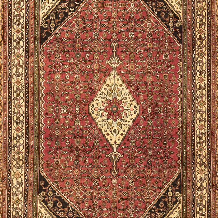 Machine Washable Medallion Brown Traditional Rug, wshtr4154brn